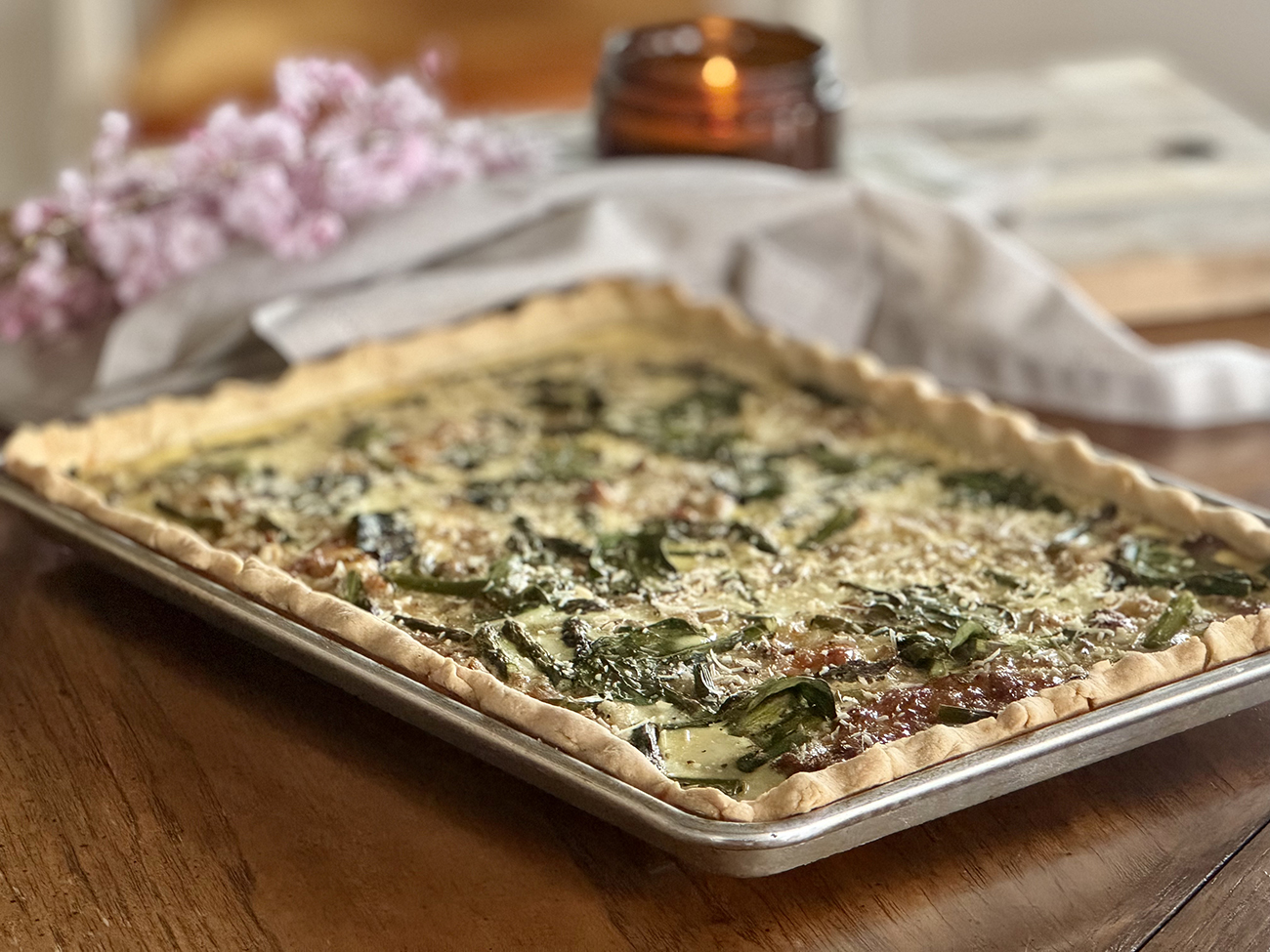 Easy Sheet-Pan Spring Quiche!