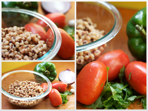 Black-eyed Pea Salad with Toasted Pita Wedges