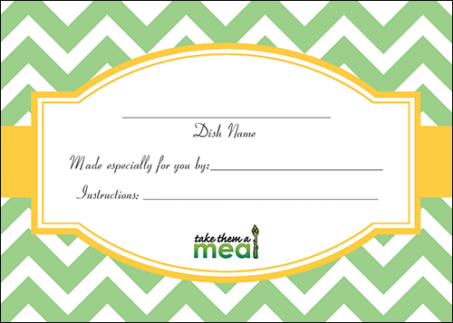 Free Printable Label for Meals
