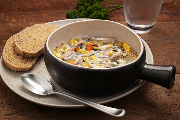 Turkey and Wild Rice Soup Meal with 9-Grain Bread (2Q)
