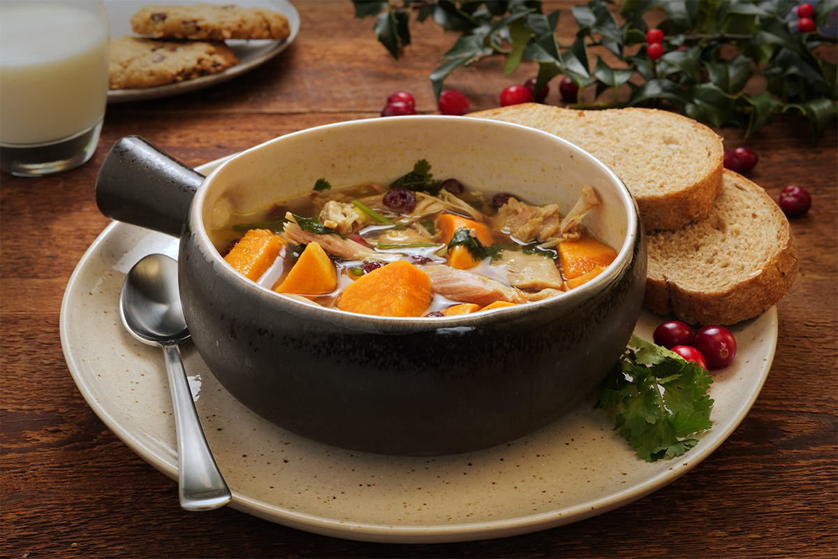 Christmas Comfort and Joy Soup Meal with 9-Grain Bread
